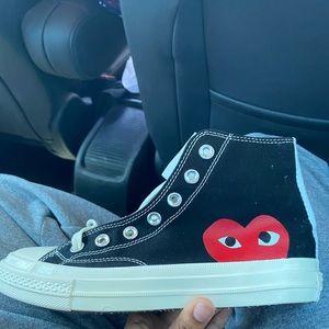PLAY by Comme de Garçons Black Converse Chuck Taylor All-Star 70 Hi SELLING ASAP